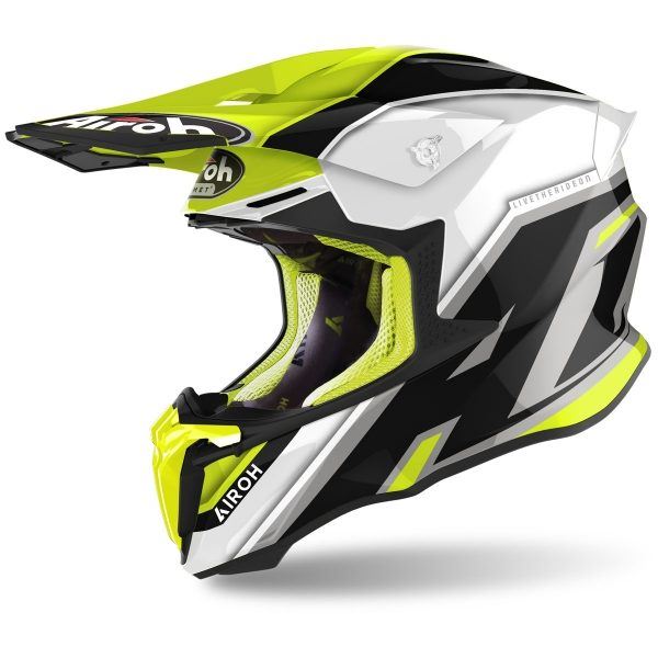 Airoh Helmet Twist 2.0 Shaken Yellow Gloss
